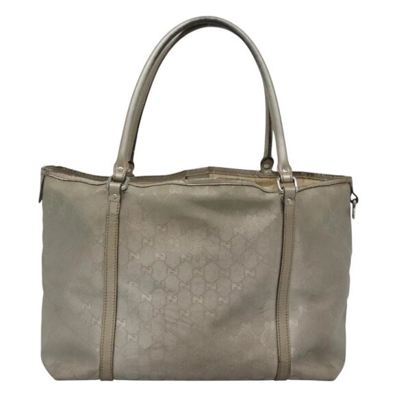 GUCCI GG Implementation Tote Bag Silver 197953 Auth 129342 - Picture 3 of 15